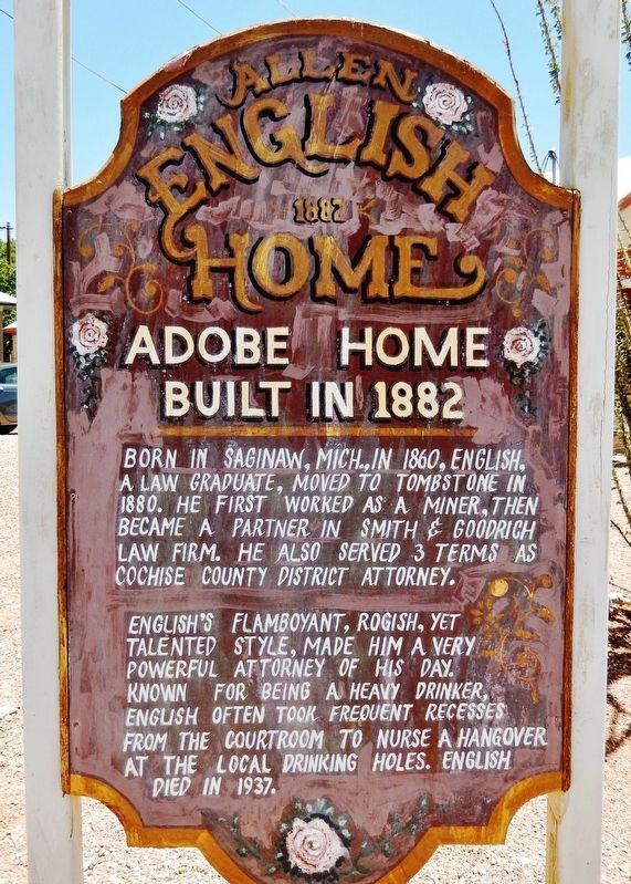 Allen English Home Marker. Click for full size. Allen English Home Marker image. Click for full size.