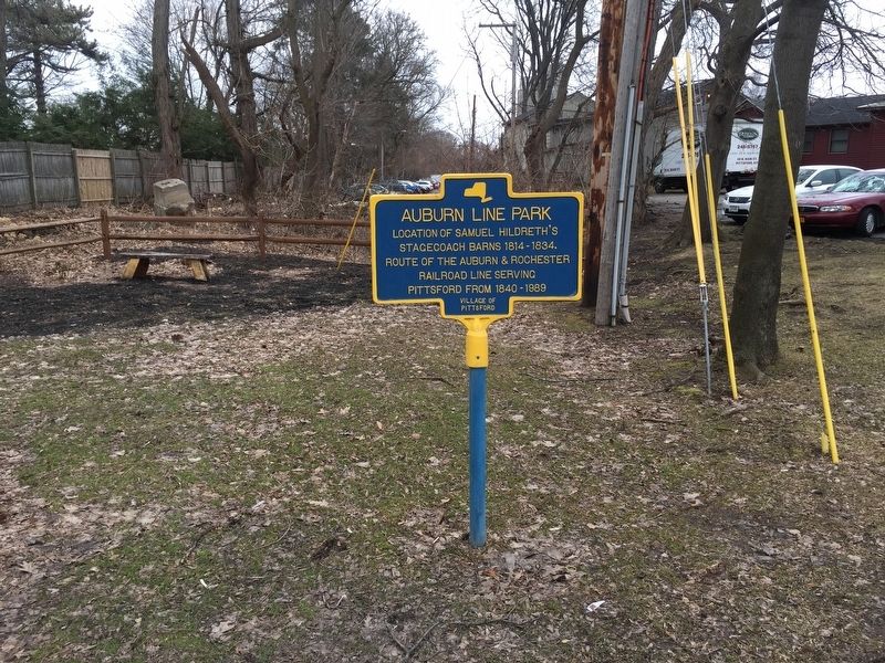 Auburn Line Park Marker. Click for full size. Auburn Line Park Marker image. Click for full size.
