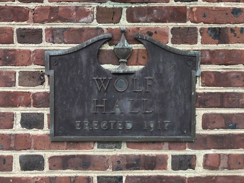 Plaque on Wolf Hall image. Click for full size.