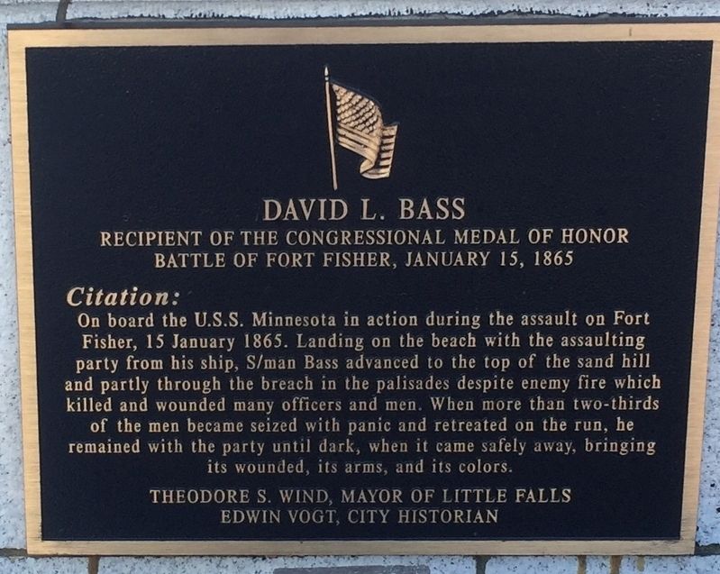 David L. Bass Marker. Click for full size. David L. Bass Marker image. Click for full size.