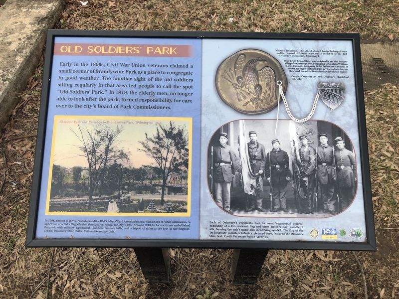 Old Soldiers' Park Marker image. Click for full size.