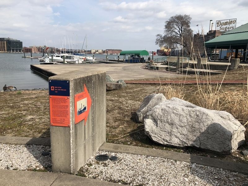 Hull of the <i>Gov. R.M. McLane</i> Marker. Click for full size. Hull of the <i>Gov. R.M. McLane</i> Marker image. Click for full size.