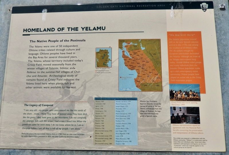 Homeland of the Yelamu Marker image. Click for full size.