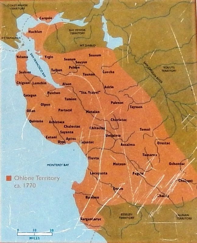 Marker detail: Ohlone Territory ca. 1770 image. Click for full size.