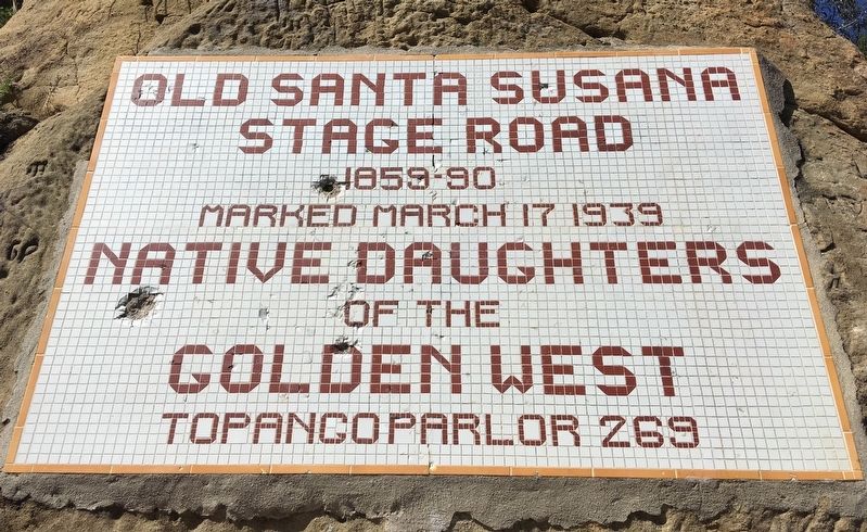 Old Santa Susana Stage Road Marker image. Click for full size.