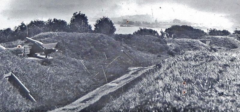 Marker detail: Battery East, circa 1915 image. Click for full size.