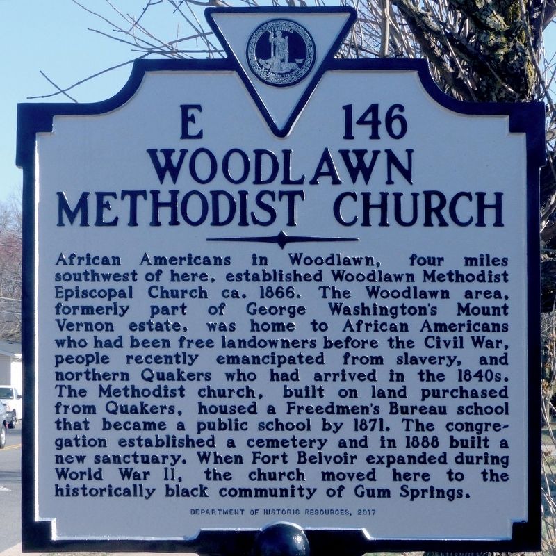 Woodlawn Methodist Church Marker image. Click for full size.