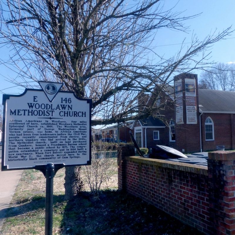 Woodlawn Methodist Church Marker image. Click for full size.