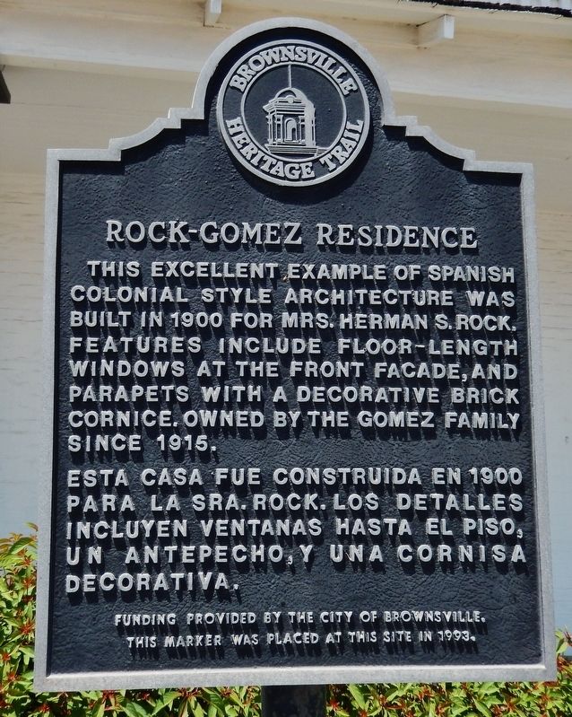 Rock-Gomez Residence Marker image. Click for full size.