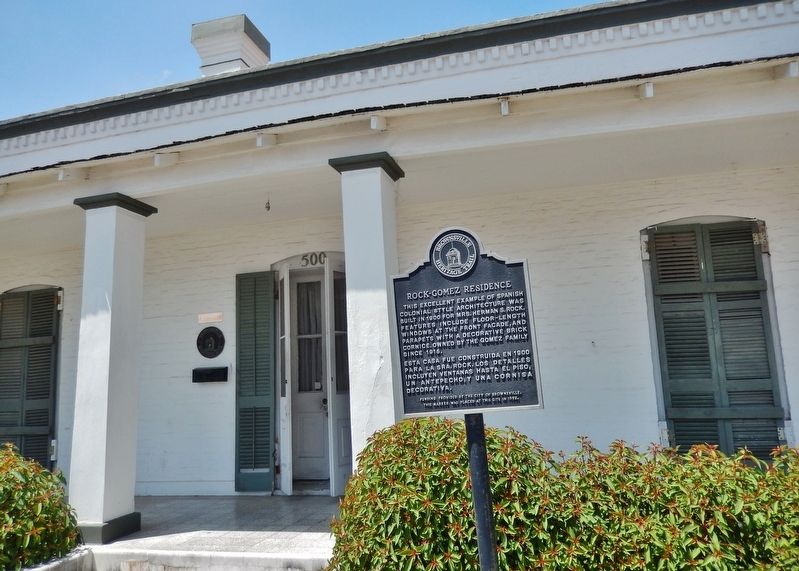 Rock-Gomez Residence Marker (<i>wide view</i>) image. Click for full size.