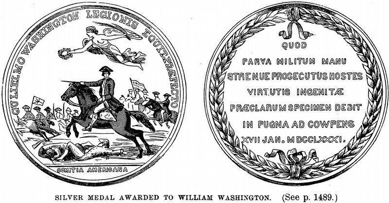 Gulielmo Washington Legionis Equitpræfecto<br>–<br>Comitia Americana image. Click for full size.