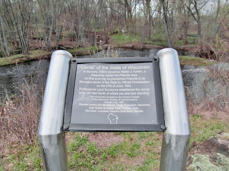Center of the State of Wisconsin Marker image. Click for full size.