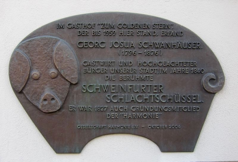 Schweinfurter Schlachtschssel / The Schweinfurt “Slaughter Pot” Marker image. Click for full size.