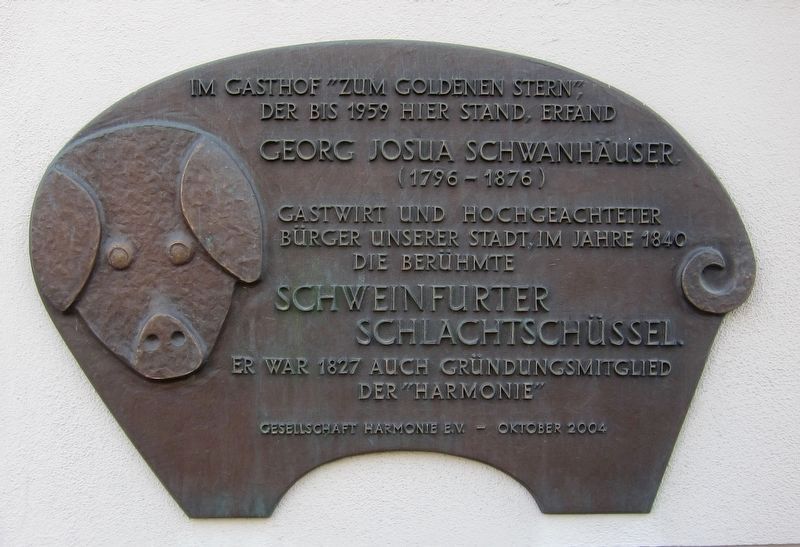 Schweinfurter Schlachtschüssel / The Schweinfurt “Slaughter Pot” Marker. Click for full size. Schweinfurter Schlachtschüssel / The Schweinfurt “Slaughter Pot” Marker image. Click for full size.
