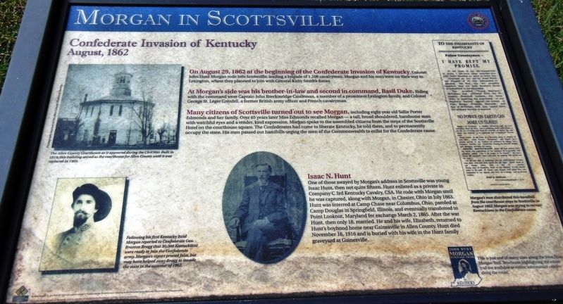 Morgan in Scottsville Marker image. Click for full size.