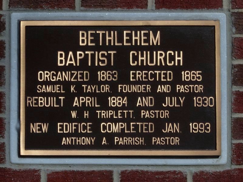 Bethlehem<br>Baptist Church image. Click for full size.