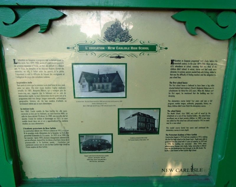 L'education - New Carlisle High School Marker image. Click for full size.