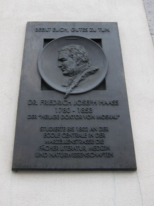 Dr. Friedrich Joseph Haass Marker image. Click for full size.