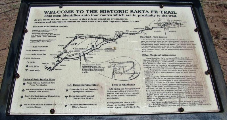Welcome to the Historic Santa Fe Trail (<i>center panel</i>) image. Click for full size.