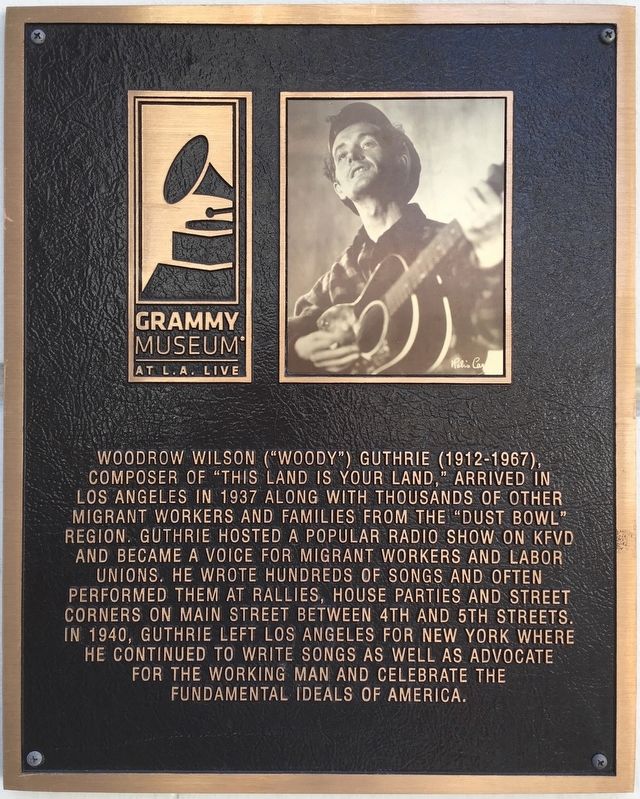 Woody Guthrie Marker image. Click for full size.