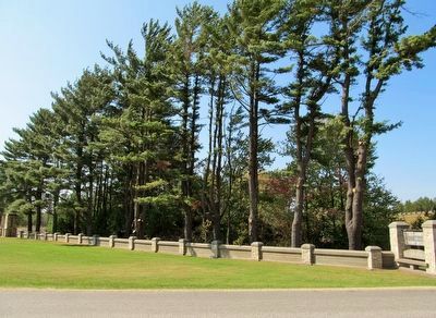 Fort McCoy South Post Gate Stone Wall image. Click for full size.