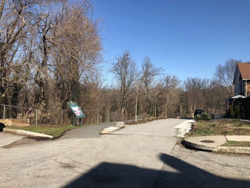 The Huntingdon Avenue Viaduct Bridge Path Marker. Click for full size. The Huntingdon Avenue Viaduct Bridge Path Marker image. Click for full size.