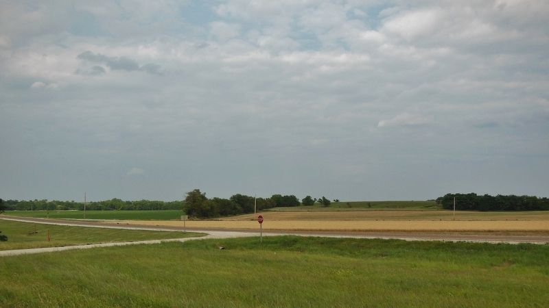 US Highway 77/56 (<i>view from marker showing pull-out entrance from highway</i>). Click for full size. US Highway 77/56 (<i>view from marker showing pull-out entrance from highway</i>) image. Click for full size.