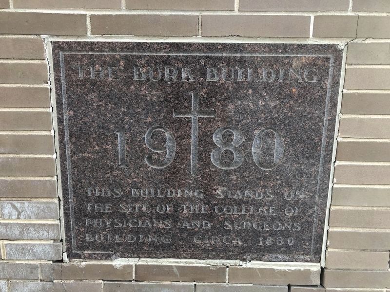 The Burk Building Marker image. Click for full size.