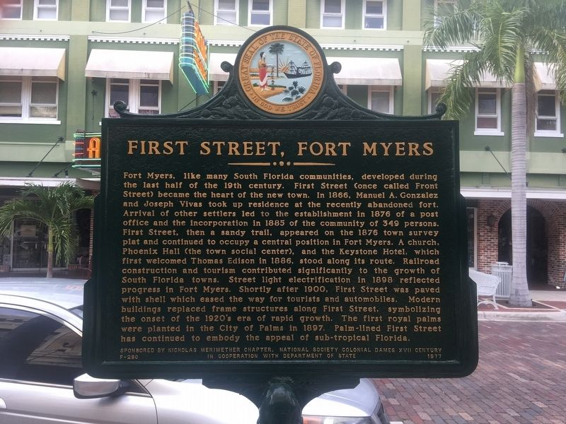 First Street Fort Myres Marker image. Click for full size.