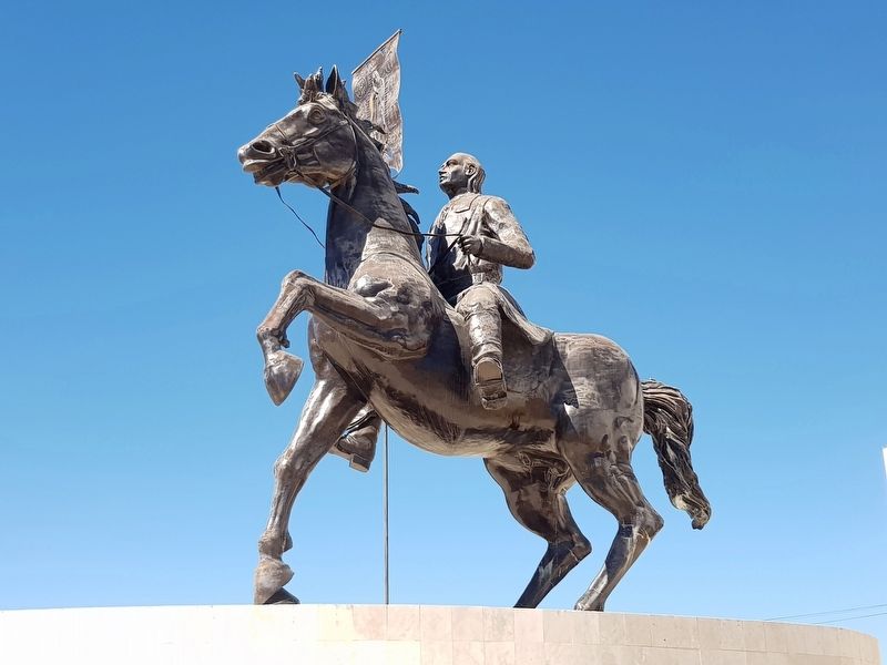 A statue of Miguel Hidalgo y Costilla on horseback image. Click for full size.