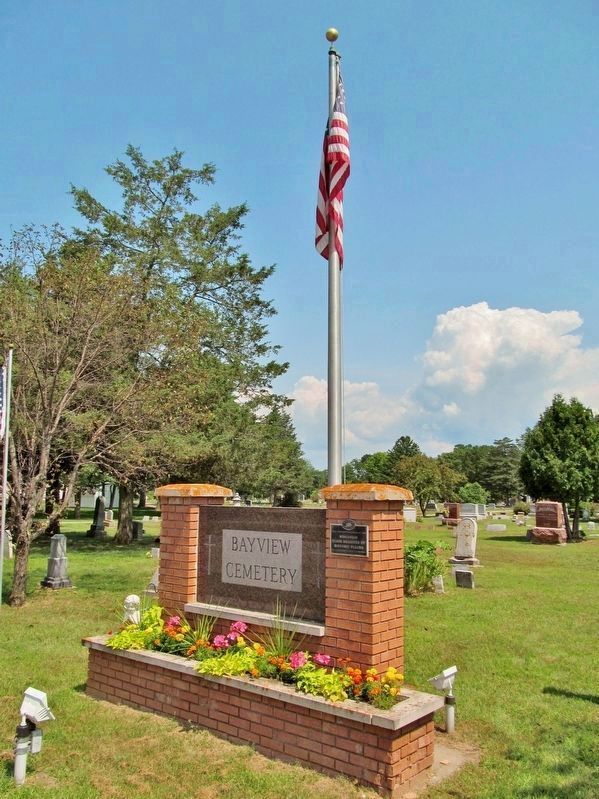 Cemetery Sign and Plaque. Click for full size. Cemetery Sign and Plaque image. Click for full size.