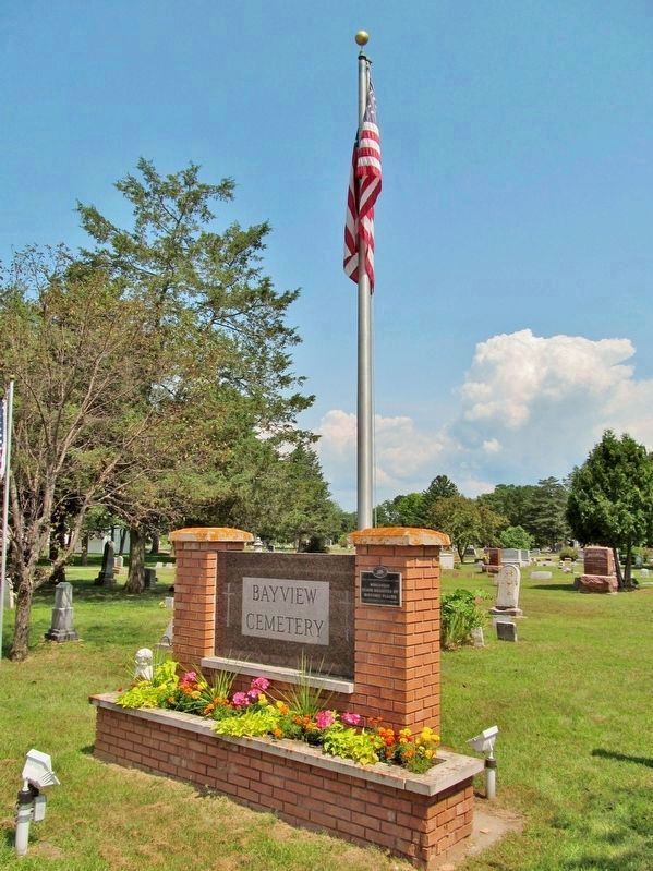 Cemetery Sign and Plaque image. Click for full size.