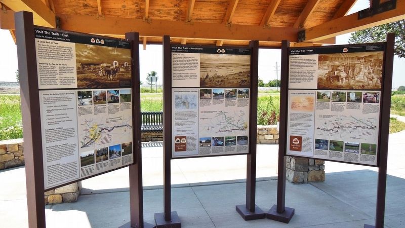 A Look Back in Time Marker Kiosk (<i>this marker is on the right</i>) image. Click for full size.