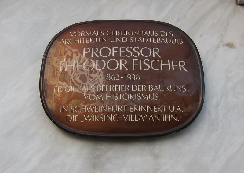 Professor Theodor Fischer Marker image. Click for full size.