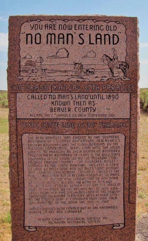No Man's Land Marker. Click for full size. No Man's Land Marker image. Click for full size.