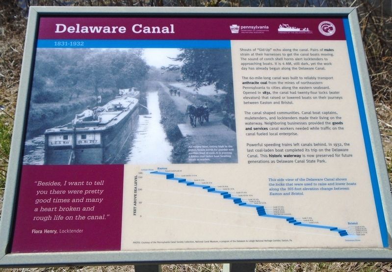 Delaware Canal Marker image. Click for full size.
