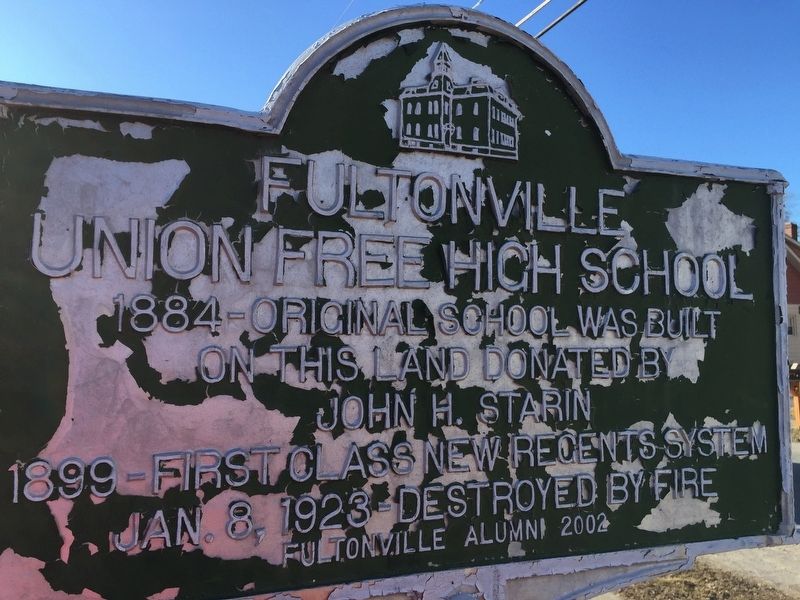 Fultonville Union Free High School Marker image. Click for full size.