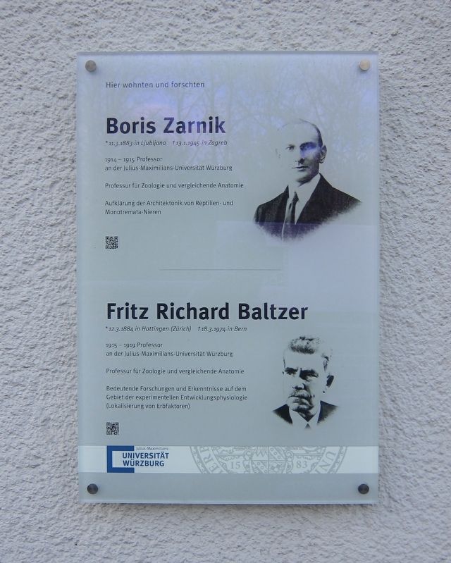 Boris Zarnik, Fritz Richard Baltzer Marker image. Click for full size.