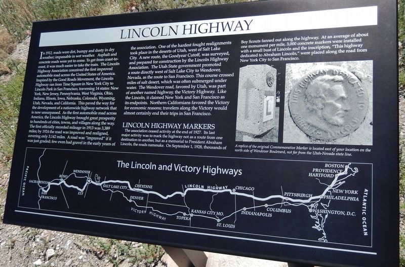 Lincoln Highway Marker image. Click for full size.