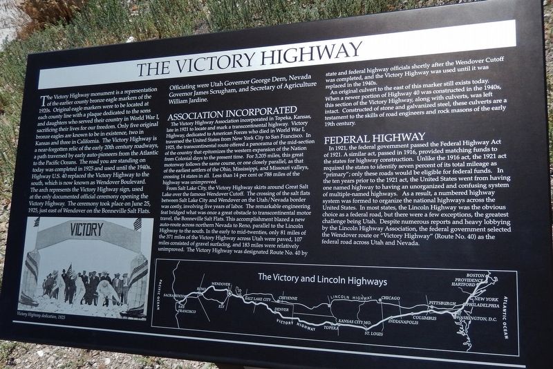 The Victory Highway Marker image. Click for full size.