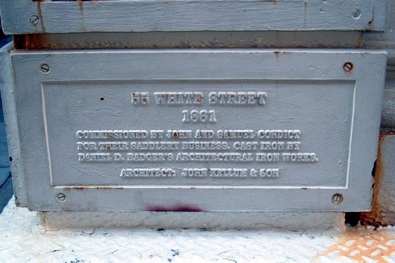 55 White Street Marker. Click for full size. 55 White Street Marker image. Click for full size.