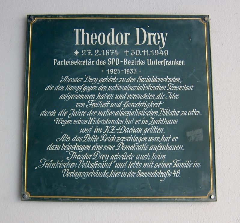 Theodor Drey Marker image. Click for full size.