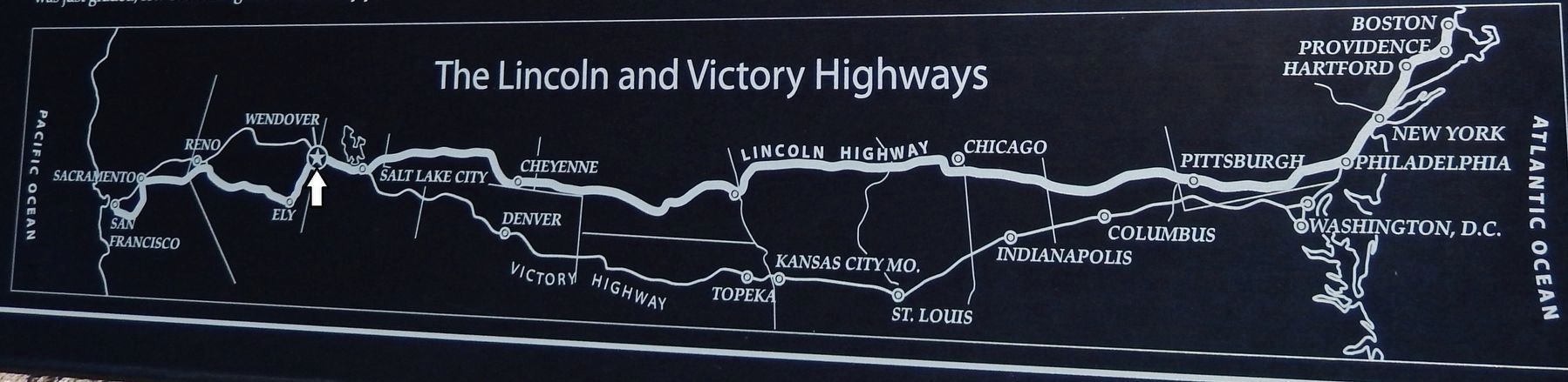 Marker detail: Lincoln Highway Map image. Click for full size.