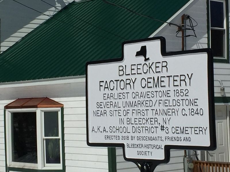 Bleecker Factory Cemetery Marker image. Click for full size.
