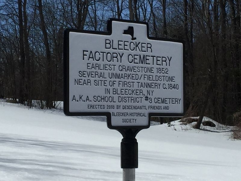 Bleecker Factory Cemetery Marker image. Click for full size.