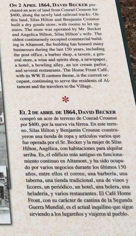 Home Front Cafe Marker. Click for full size. Home Front Cafe Marker image. Click for full size.