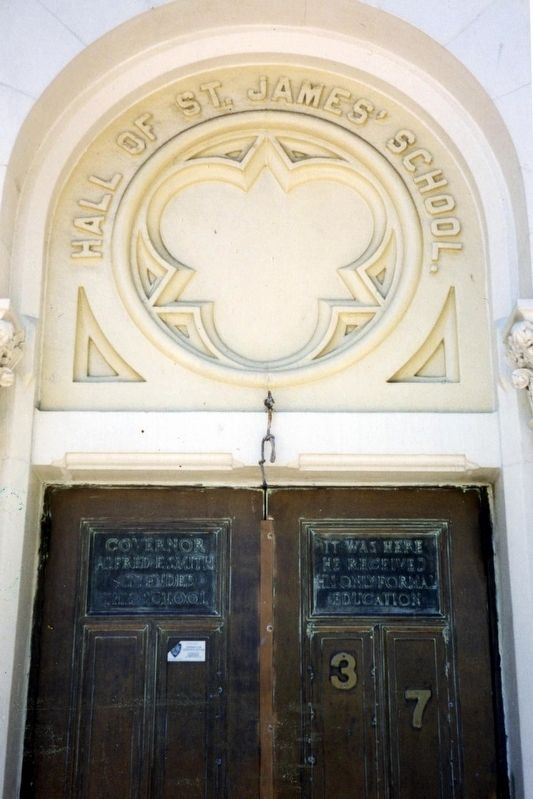 Hall of St. James� School Marker image. Click for full size.