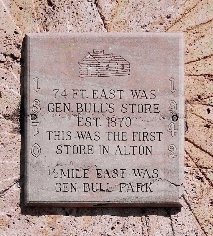 Bull's Store Plaque<br>(<i>located a few feet from this marker</i>) image. Click for full size.