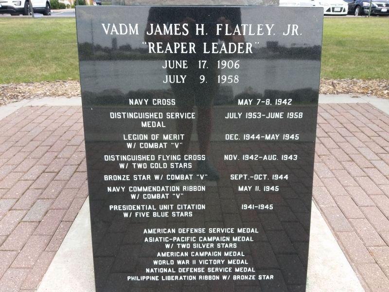 Vice Admiral James H. Flatley Jr. Marker Side One image. Click for full size.