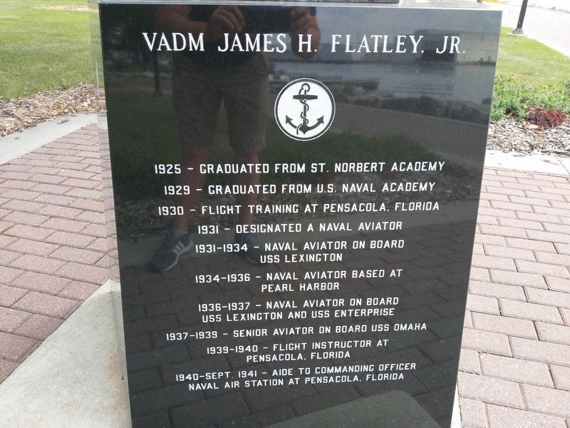Vice Admiral James H. Flatley Jr. Marker Side Two image. Click for full size.
